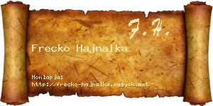 Frecko Hajnalka névjegykártya