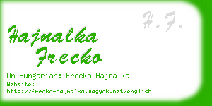 hajnalka frecko business card